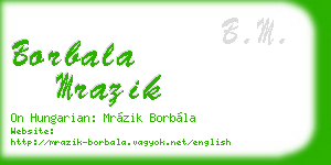 borbala mrazik business card