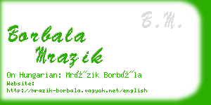 borbala mrazik business card